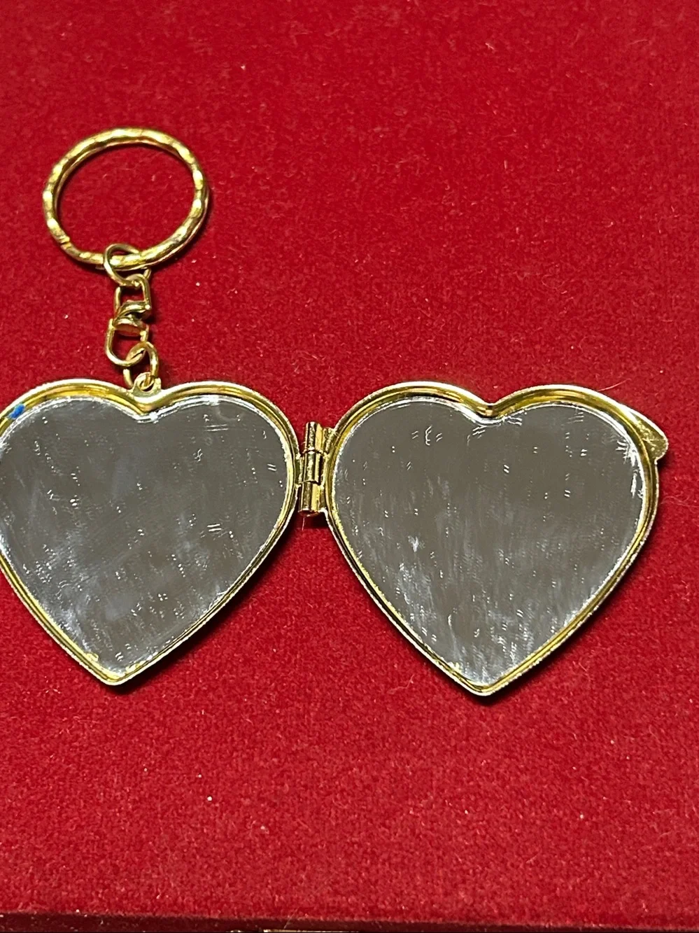 Used Gold Heart Keychain Locket - Women Accessories